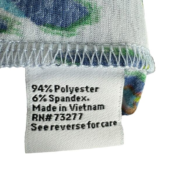 Nine West NWT Colorful Leopard Print Long Sleeve Round Neck Lightweight Blouse M - Picture 8 of 9